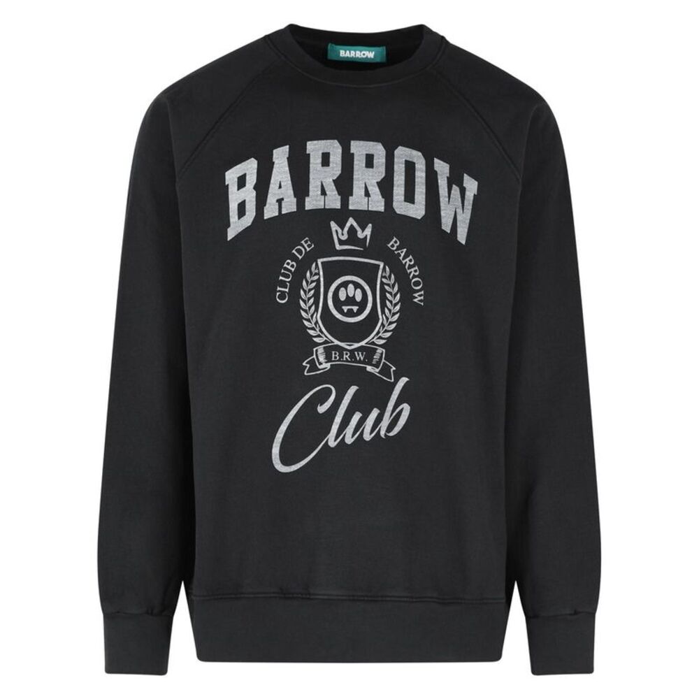 Barrow Black Cotton Sweatshirt Men